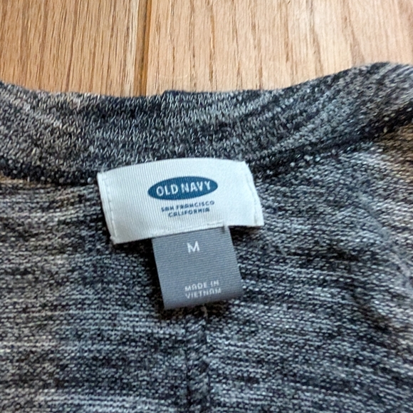 Women's Old Navy Heather Gray Long Sleeve Open Front Cardigan Size Medium - Picture 2 of 4